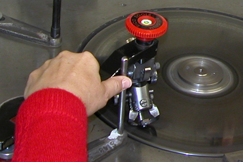 Martha Hoefer cutting a diamond